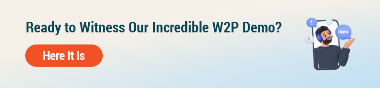 Get our web to print solution demo