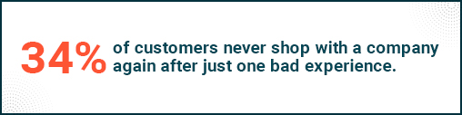34% of customer