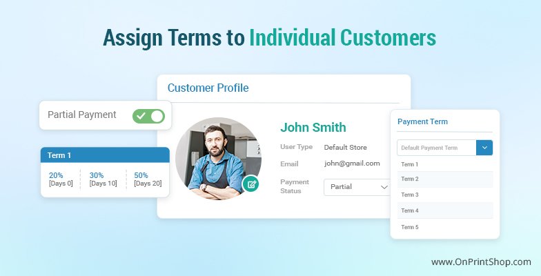 Assign term to customers